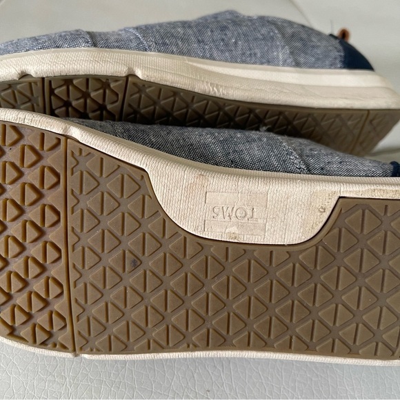 TOMS DEL RAY BLUE CHAMBRAY SNEAKERS SIZE 6.5 - Picture 8 of 9